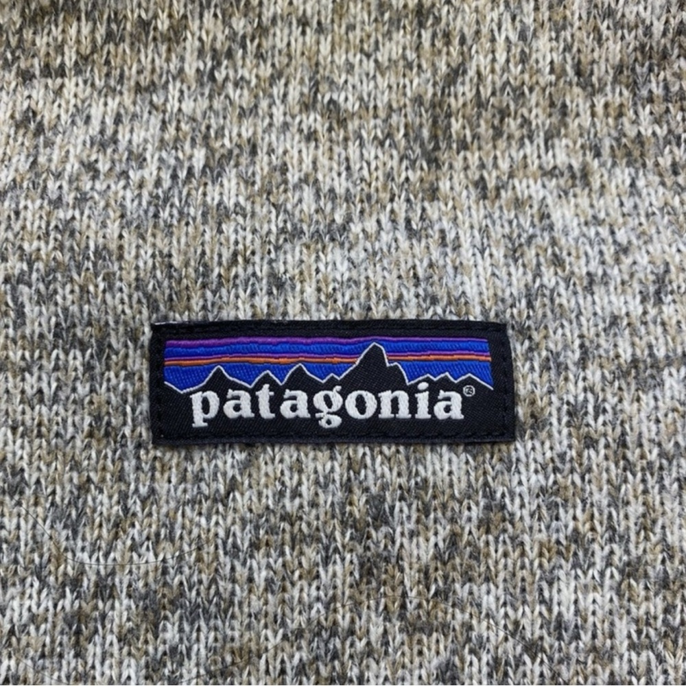 PATAGONIA Better Sweater 1/4 Zip Pullover in Heathered Oatmeal/Gray Size S - Picture 6 of 7